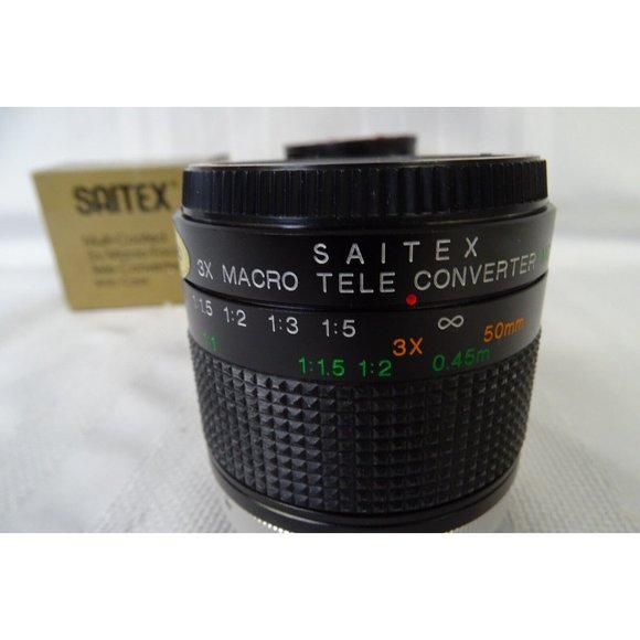 Saitex Multi Coated 3x Macro Focus Tele-Converter Lens w/ Case for Canon - Picture 2 of 5